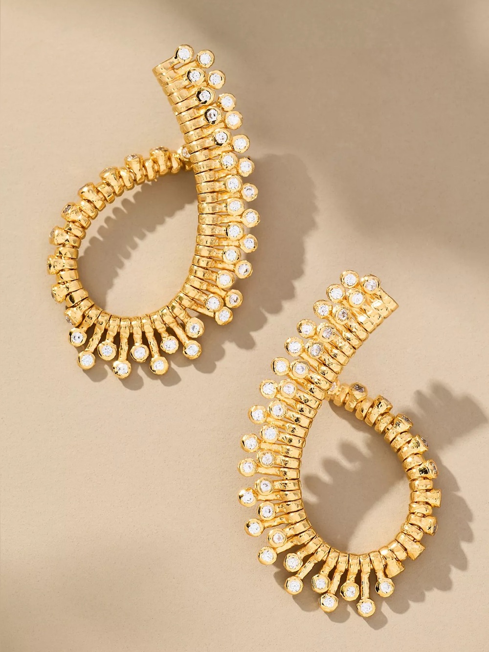 Joanna Laura Constantine Twisted Round Stone Earrings